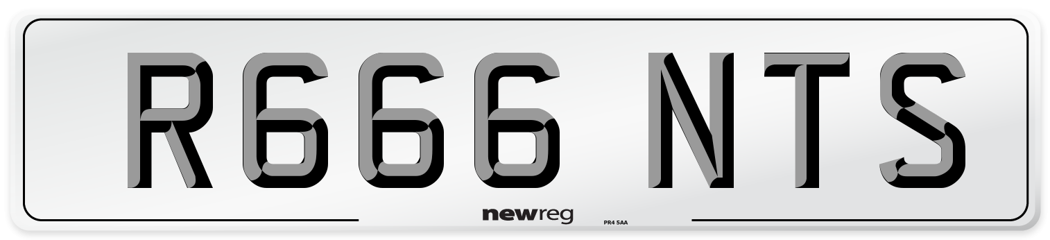 R666 NTS Number Plate from New Reg